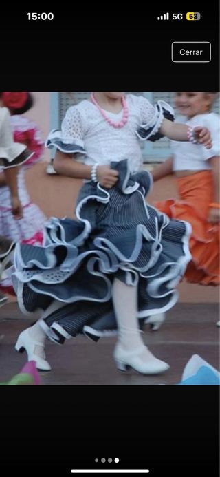 Traje de flamenca niña, 5,6 años