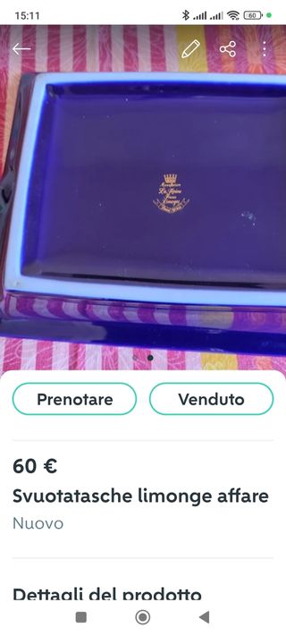 Vuototasche Limonge Porcellana e tazzina