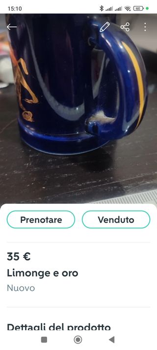 Vuototasche Limonge Porcellana e tazzina