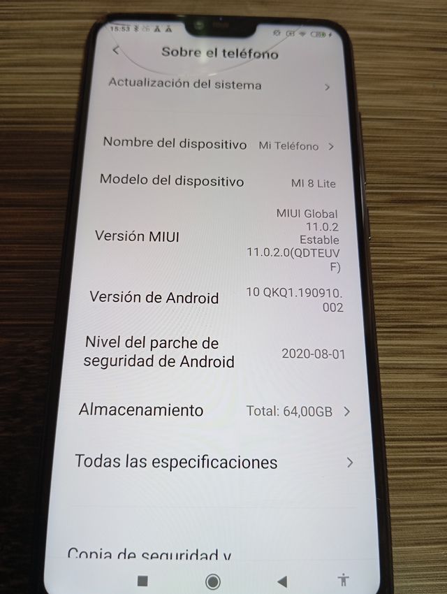 Xiaomi Mi 8 lite 64 GB 
