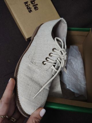 Zapatos Bubble Kids niño comunión beige