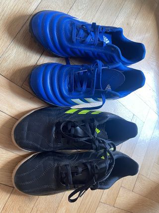 2 pares de Botas de fútbol talla 36 1/2
