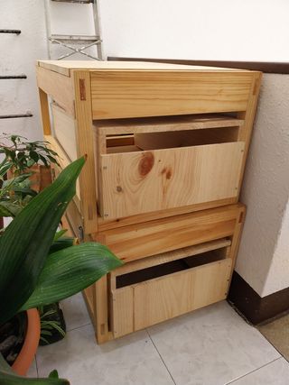 Mueble de doble cama con cajones para Camper Van