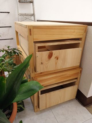 Mueble de doble cama con cajones para Camper Van