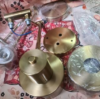 Candeeiro Parede Dourado - Articulado