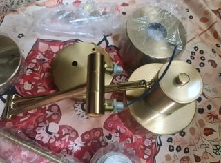 Candeeiro Parede Dourado - Articulado