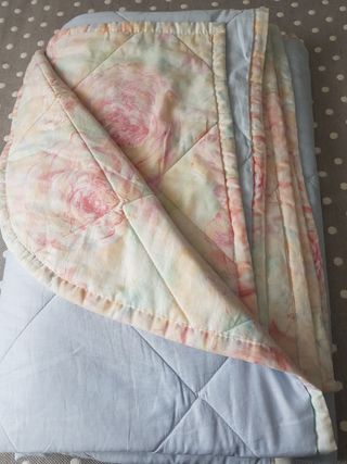 SET edredones verano. Rosa y azul cama de 90