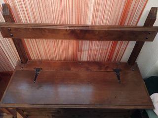 Banco baúl madera antiguo