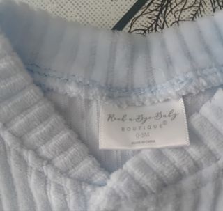 Tutina neonato + bavetta azzurra