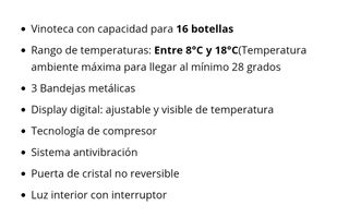 Vinoteca Innobar 16 botellas