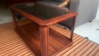 Mesa centro de madera sin cristal