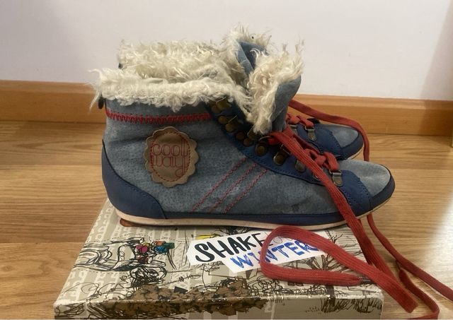 Playeros borreguito azul marino