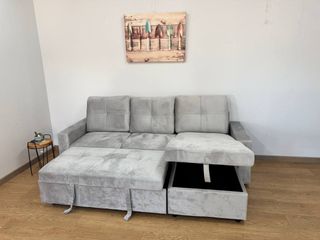 Oportunidad: Sofá Cama Pau Gris Claro ¡Nuevo!