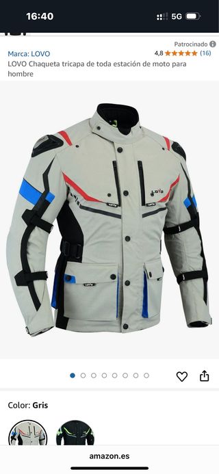 Chaqueta y pantalón moto LOVO 3 estaciones