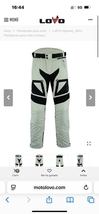 Chaqueta y pantalón moto LOVO 3 estaciones