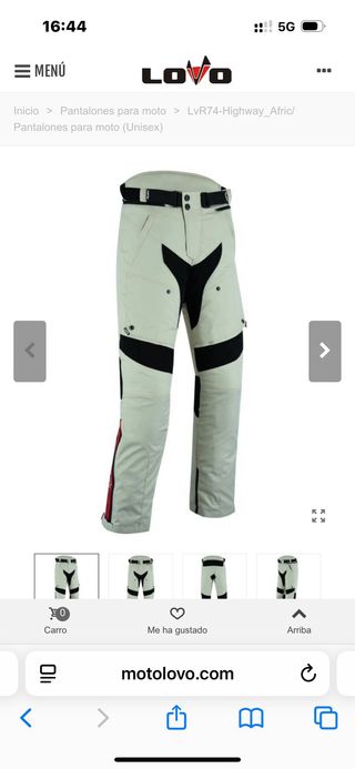 Chaqueta y pantalón moto LOVO 3 estaciones