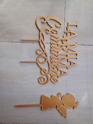 2Cake topper prima comunione più angelo