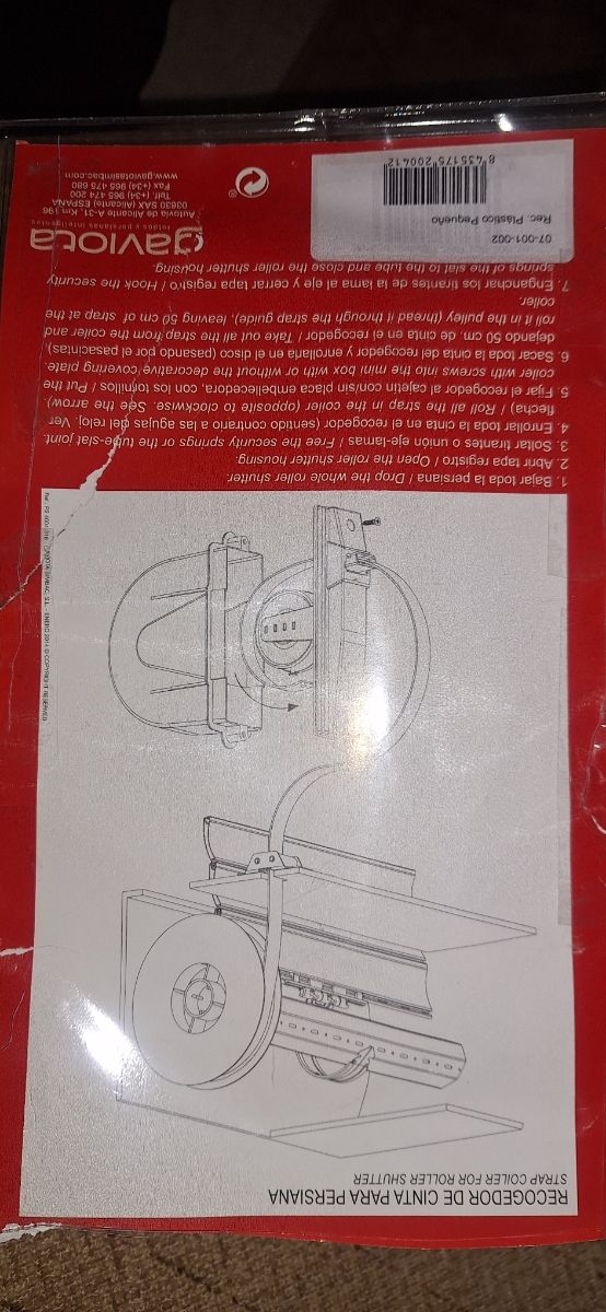 Recogedor de persiana Gaviota