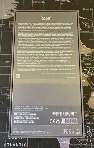 Caja Vacía Negra de iPhone 8 Plus 64GB