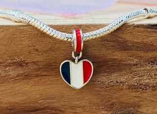 Charm Corazón Francia - Plata