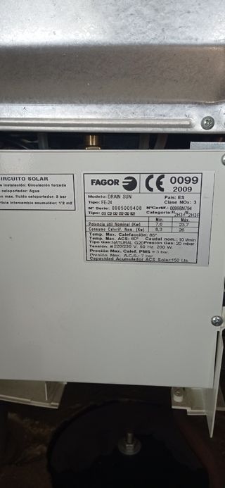 Módulo de caldera Fagor preparada  gas o propano