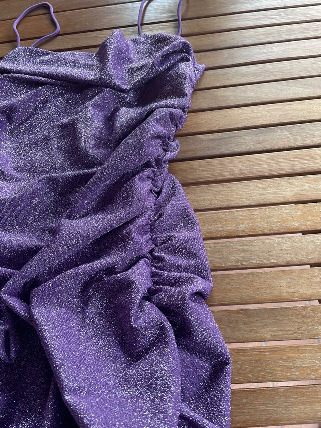 Vestito glitter viola