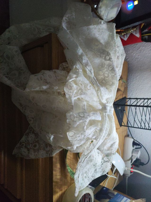 Lazo encaje novia blanco 