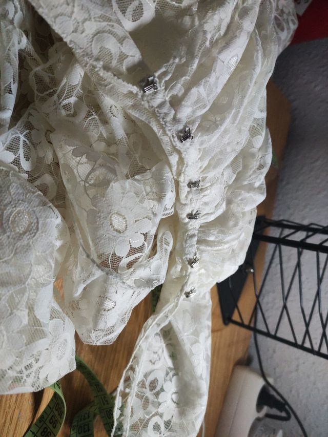 Lazo encaje novia blanco 