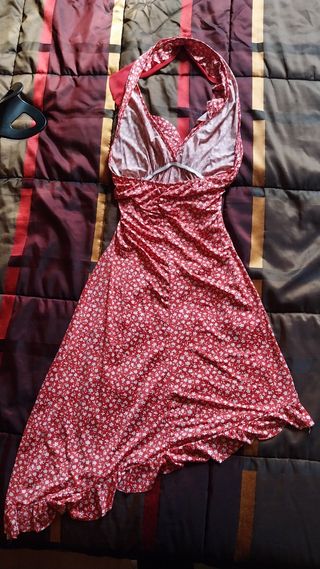 Vestito rosso floreale