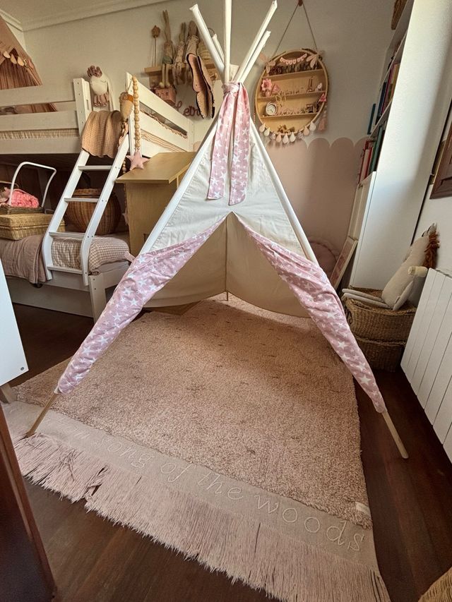Tipi infantil rosa - estrellas rosa