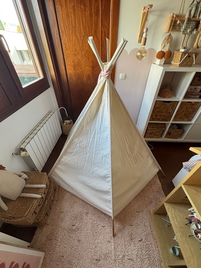 Tipi infantil rosa - estrellas rosa