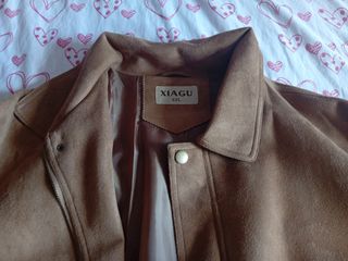 Chaqueta antelina marrón hombre