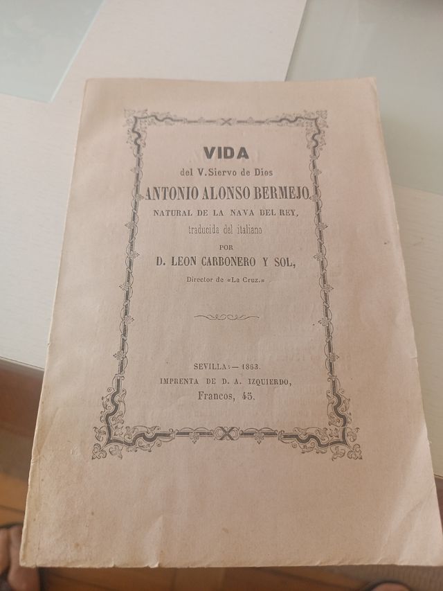 Vida del V. Siervo de Dios.