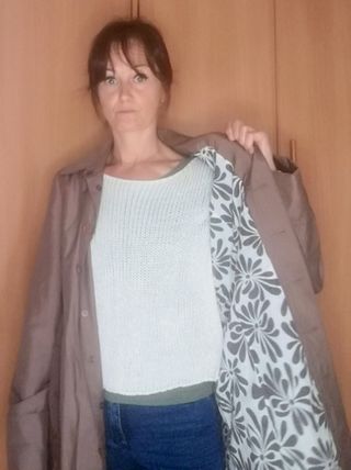 Gabardina fina chocolate Zara