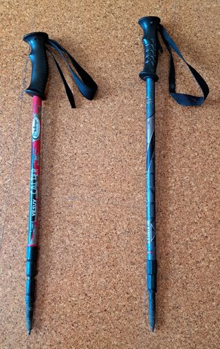 Bastones trekking usados extensibles. 