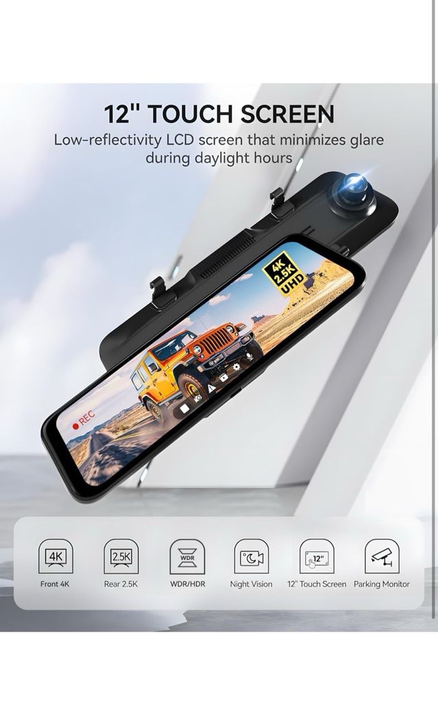 Fotocamera per Auto 4K+2.5K Doppio Canale
