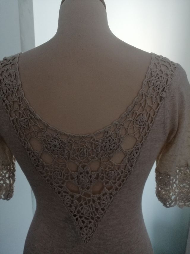 Vestido Mango beige - Talla S