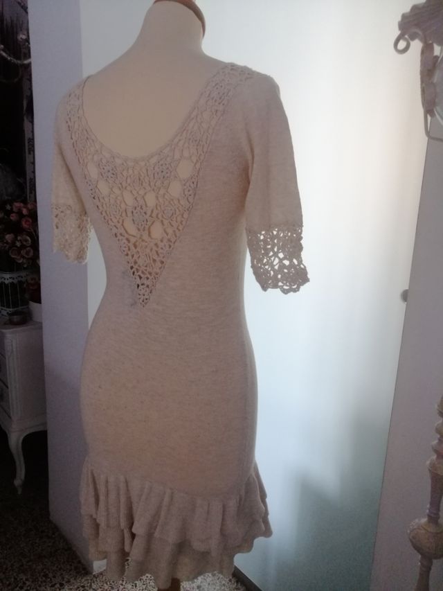 Vestido Mango beige - Talla S