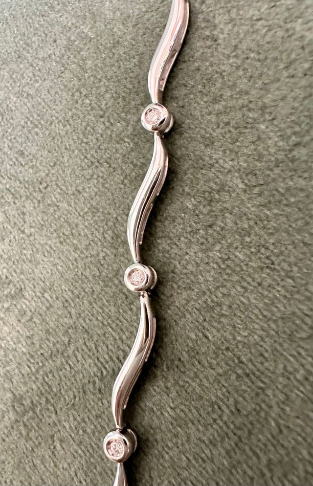 Pulsera oro blanco y brillantes