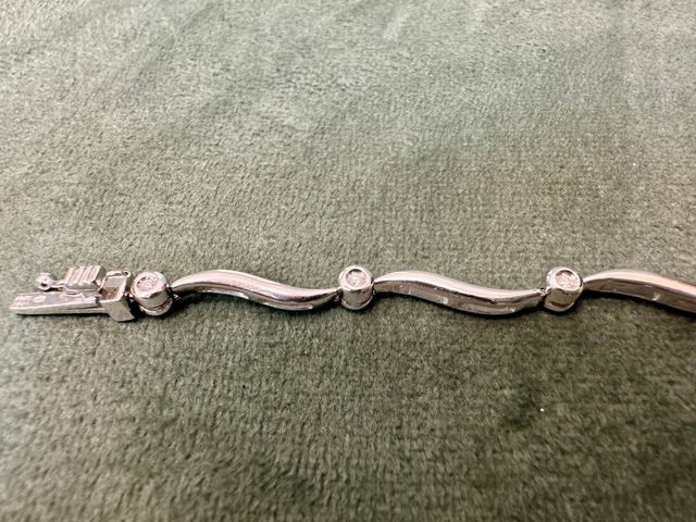 Pulsera oro blanco y brillantes