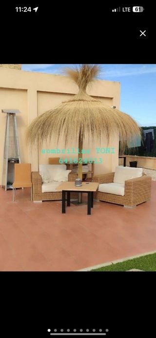 Sombrillas de carril verzo mimbre