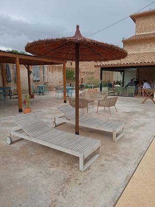 Sombrillas de carril verzo mimbre