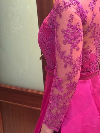 Vestido fiesta fucsia talla L