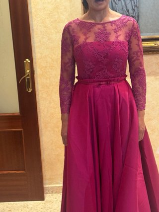 Vestido fiesta fucsia talla L