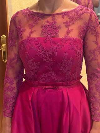 Vestido fiesta fucsia talla L