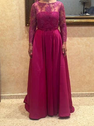 Vestido fiesta fucsia talla L