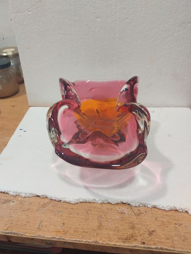 Posacenere vintage in vetro di Murano degli anni '50