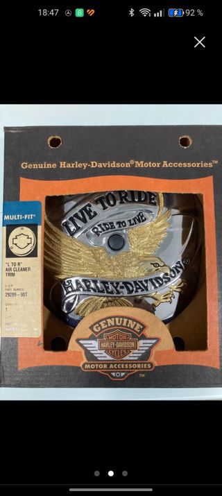 Embellecedor filtro Harley Davidson. Nuevo