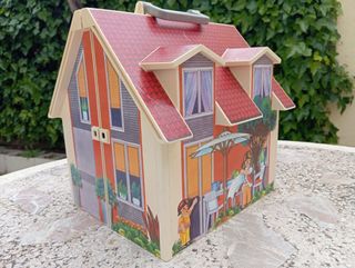 Casa Playmobil muñecas maletín