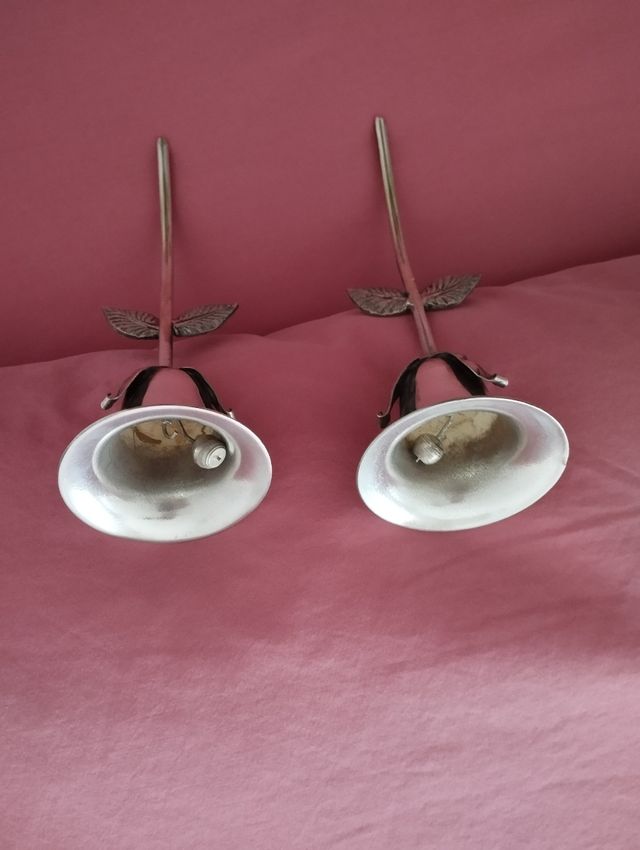 2 Campanillas de metal plateado vintage años 50